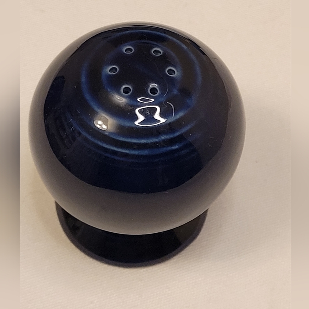 Fiesta Cobalt Round Salt + Pepper Shaker Blue Navy
